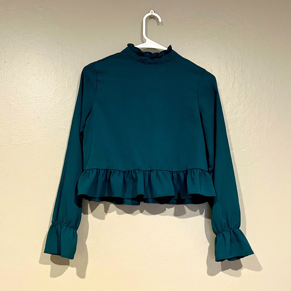 Cotton On Ruffle Mock Neck Blouse
